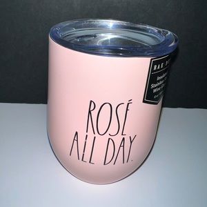 Rae Dunn Pink Wine Glass